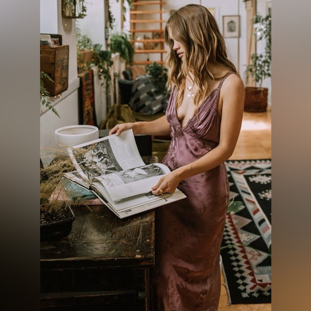 Spell & the Gypsy Collective Rosalie Jacquard Slip Dress